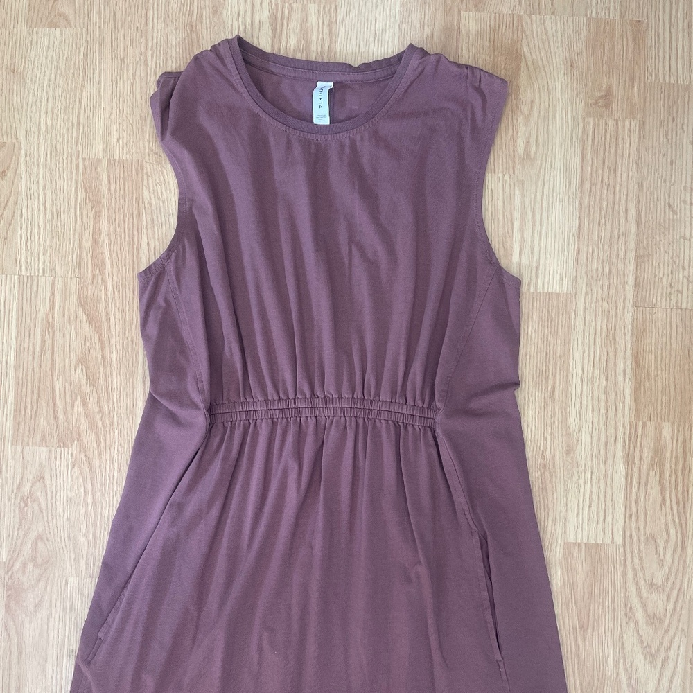 Athleta Del Ray Light Purple Mini Athletic dress mauve pockets Size Medium - Picture 6 of 10